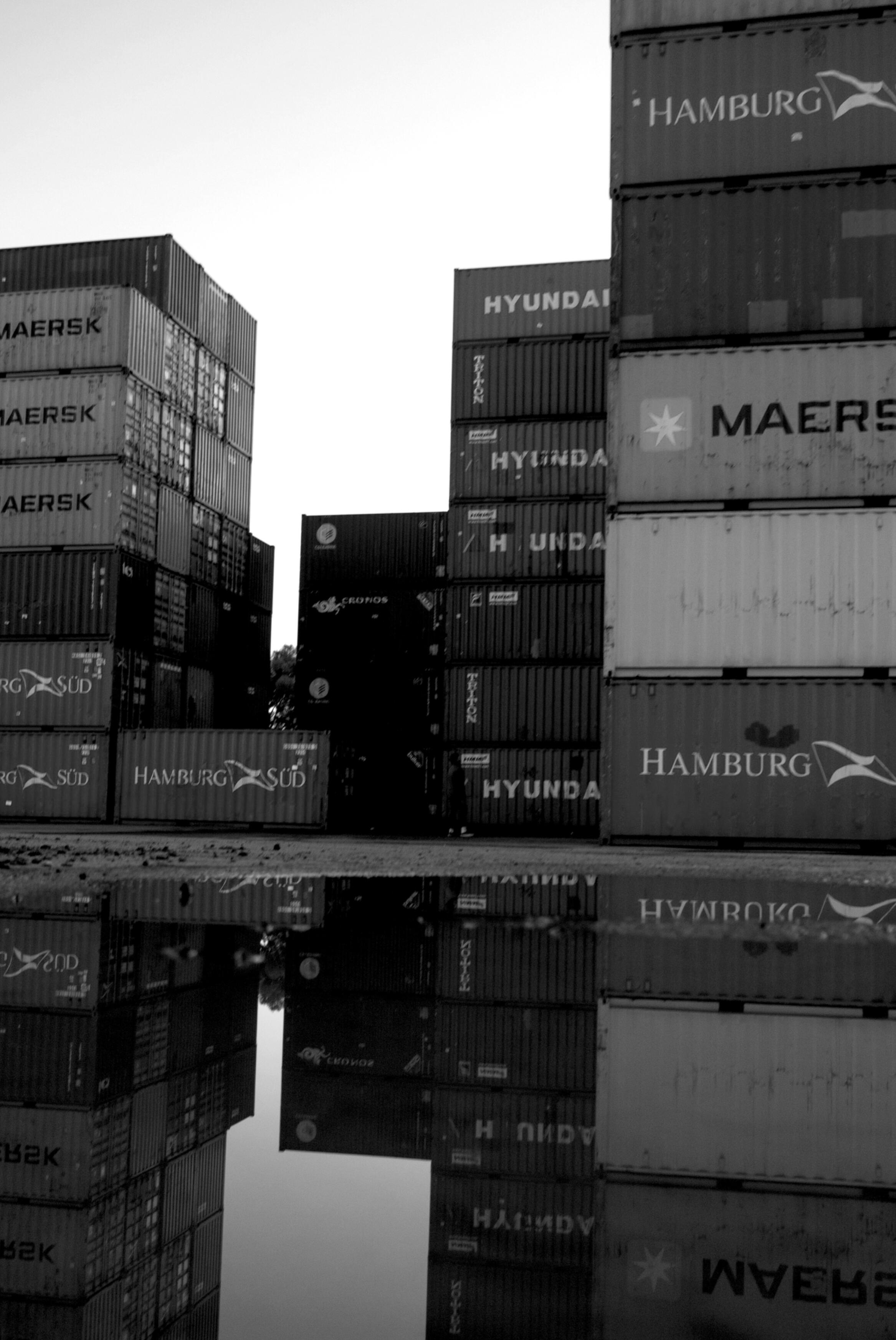 Trade Solutions Transport containers in a global trade hub